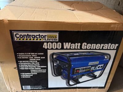 Brand New Never Opened Contractor Pro 4000 Watt Generator