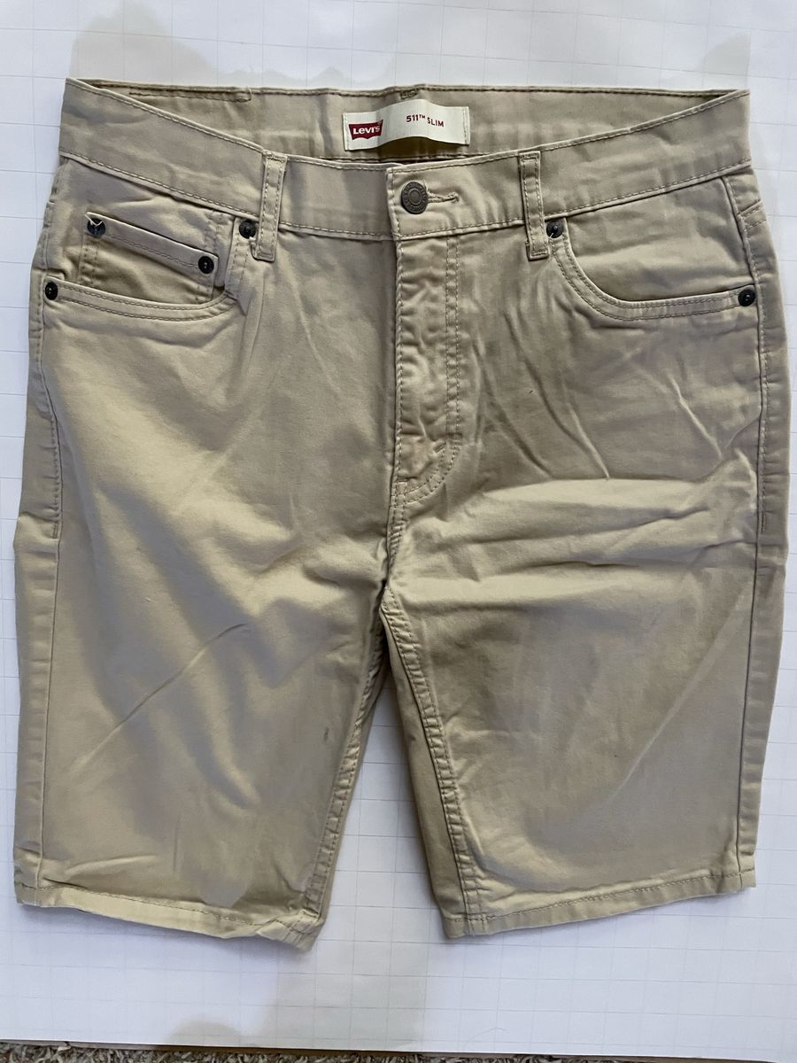 Levi's 511 Slim Fit Tan Chino Shorts for Men 30W Casual & Comfortable