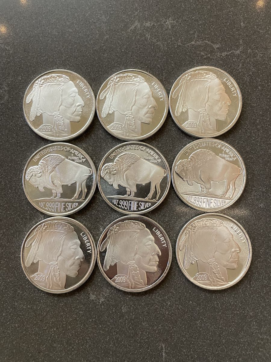 Buffalo Silver Rounds .999 SIlver Full Roll Of 20