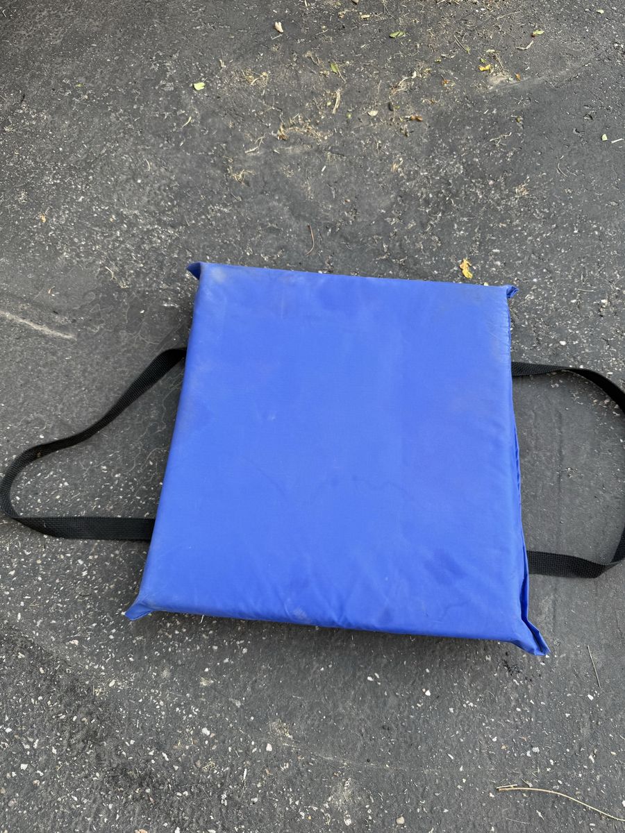 Blue Boat Seat Cushion Type IV PFD Flotation Device