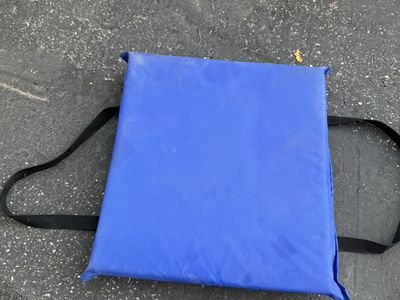Blue Boat Seat Cushion Type IV PFD Flotation Device