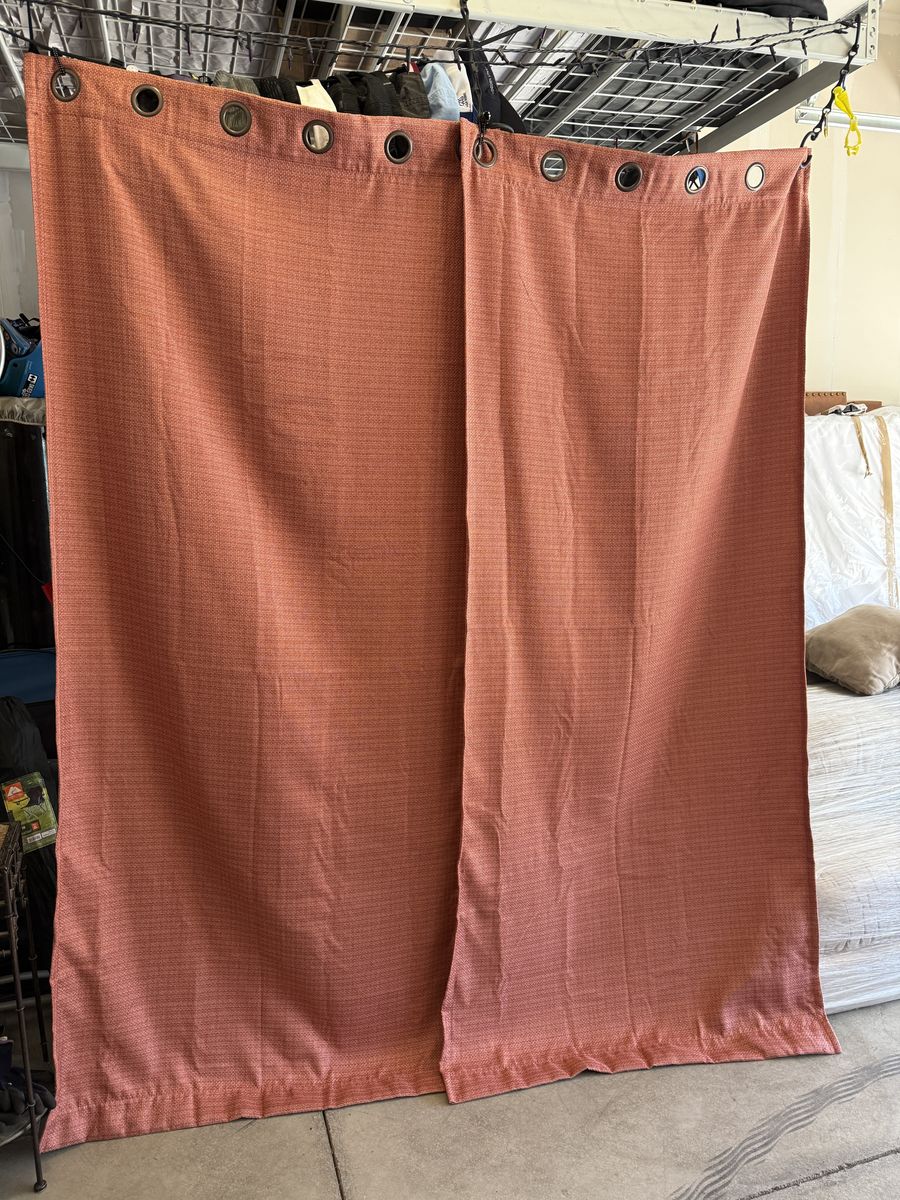 air of Mainstays Clay Brick Light-Filtering Curtain Panels – 38" x 84"