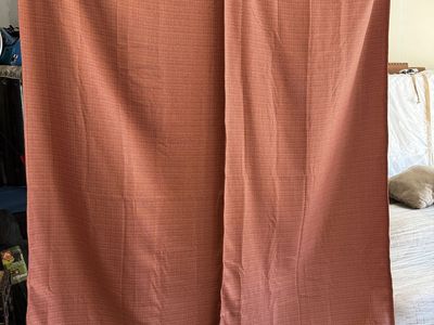 air of Mainstays Clay Brick Light-Filtering Curtain Panels – 38" x 84"