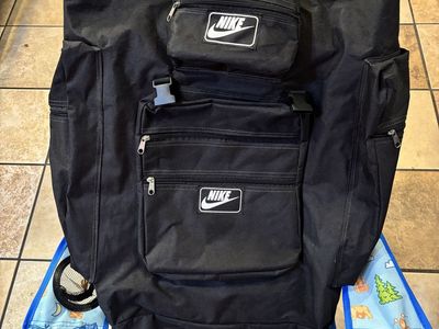 Large Heavy-Duty Nike Utility Rucksack / Drawstring Backpack – Extra Large Gear Bag