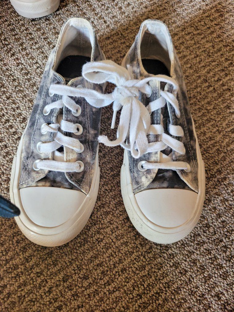 Wonder Nation Tye-Dyed Slip-On Sneakers with Memory Foam - Size 3