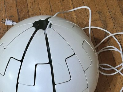 Large 18” DEATH STAR IKEA Hanging White Pendant Lamp