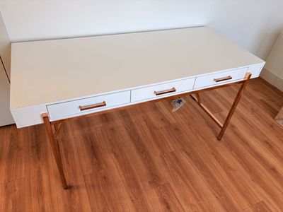 White & Gold Desk