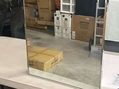 Arched Metal Frame Medicine Cabinet with Interior Glass Shelves