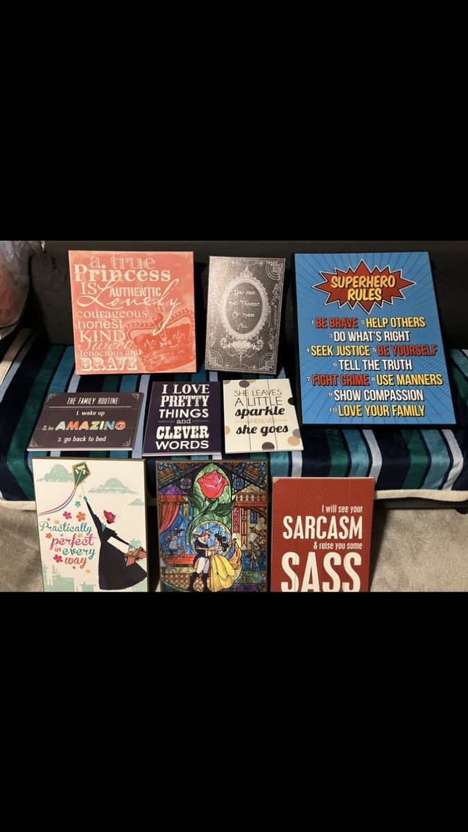 Variety of wall decor, prices in listing, starting at $10