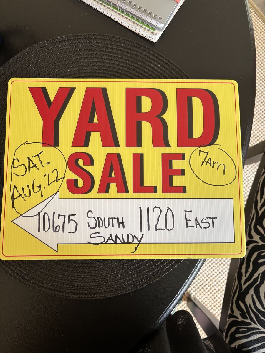 YARD/GARAGE SALE SAT. Aug 22nd  7am !!!!! 