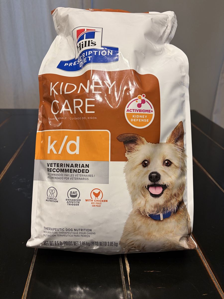 Hill's Prescription Diet k/d Kidney Care Dry Dog Food with Chicken, 8.5 lb