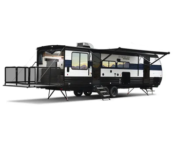 2027 Forest River RV Cherokee Grey Wolf 22RRBL Toy Hauler Travel Trailer Front Bedroom