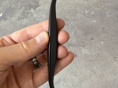 FREE 32x Black Cabinet Pull Handle - 5-1/16 inch Modern Curved Design with screws