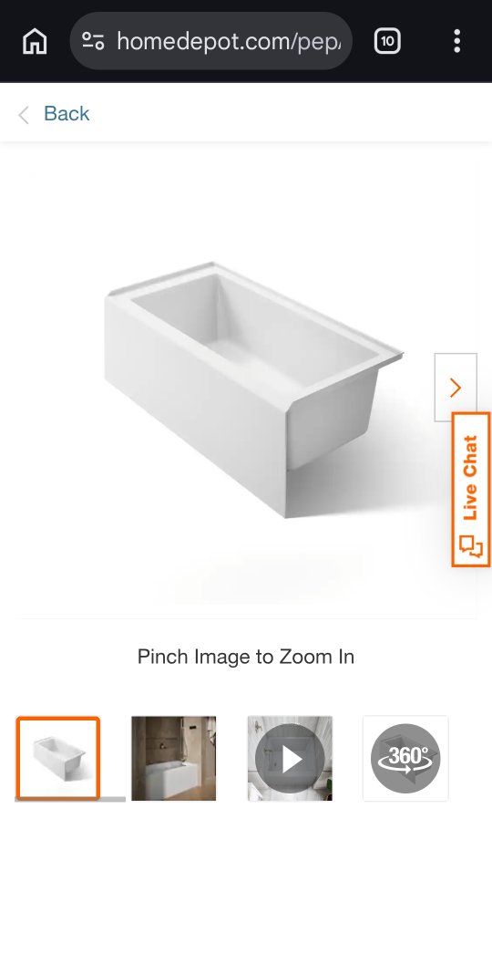 Kohler Underscore 60"x30" Bathtub (Right Drain)