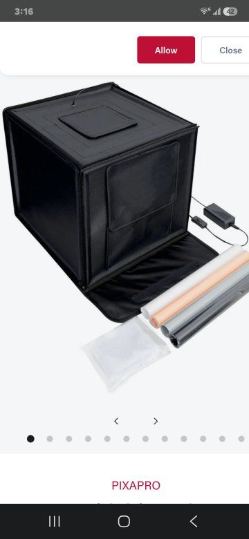 Professional Portable LED Photo Studio Light Box Kit with Backgrounds (Like New)
​