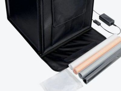 Professional Portable LED Photo Studio Light Box Kit with Backgrounds (Like New)
