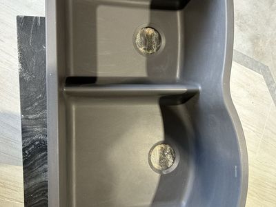 Blanco Silgranit Double Bowl Kitchen Sink 32x21 Slate Grey