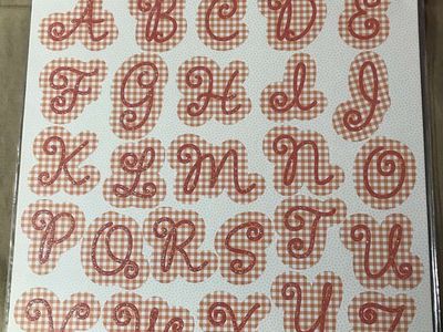Glitter Monograms Stickers, Tags, Chipboard Words by Sweet Tart or Variety Large Lot of Stickers