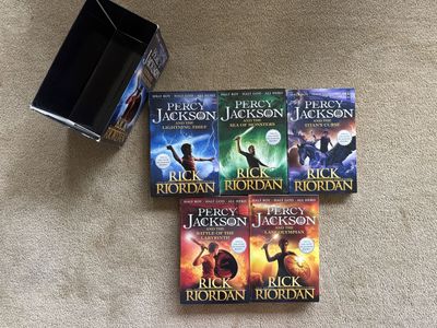Percy Jackson Complete Series, by Rick Riordan (2013 UK Edition, paperbacks)