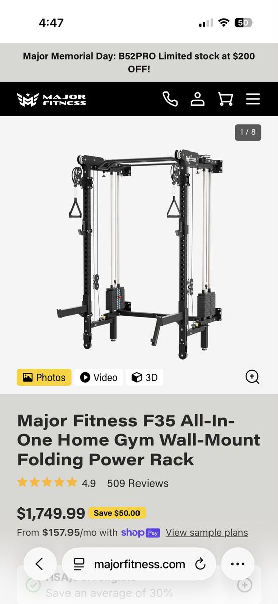 Major Fitness F35 All-In-One Power Rack