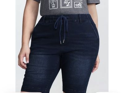 New Bloom Chic Plus Size Denim Shorts Size 16