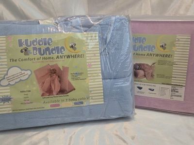 Kuddle Bundle 4-in-1 Baby Comfort Pod - Blue & Pink Sets - Security Blanket, Pillow, Changing Pad