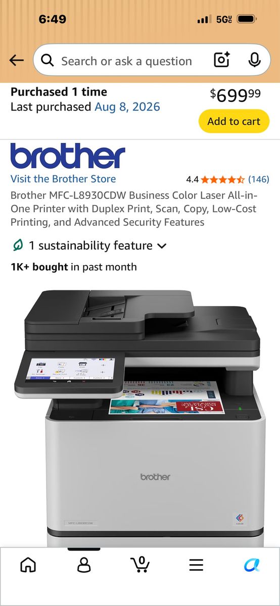 Brother MFC-L8930CDW Business Color Laser All-in-One Printer