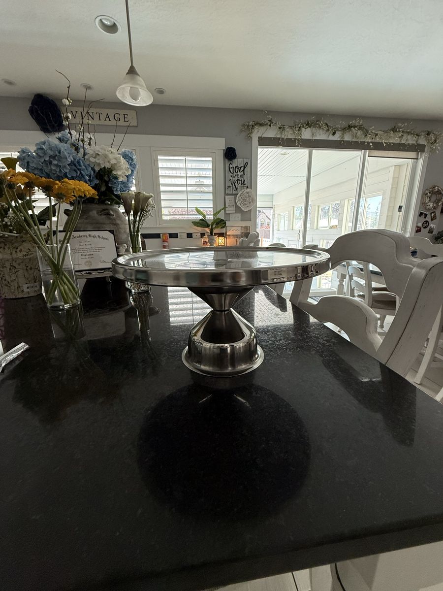 Stainless Steel 13” Round Cake Stand