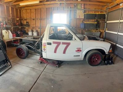 Chevrolet S10 Race Truck Chassis - Rolling Race Body with Fuel Cell, Roll Cage, and Racing Seat