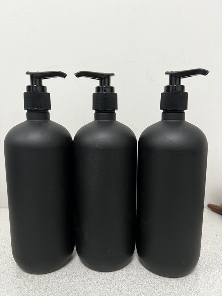 New 500ml Boston Round W/Pump Bottle