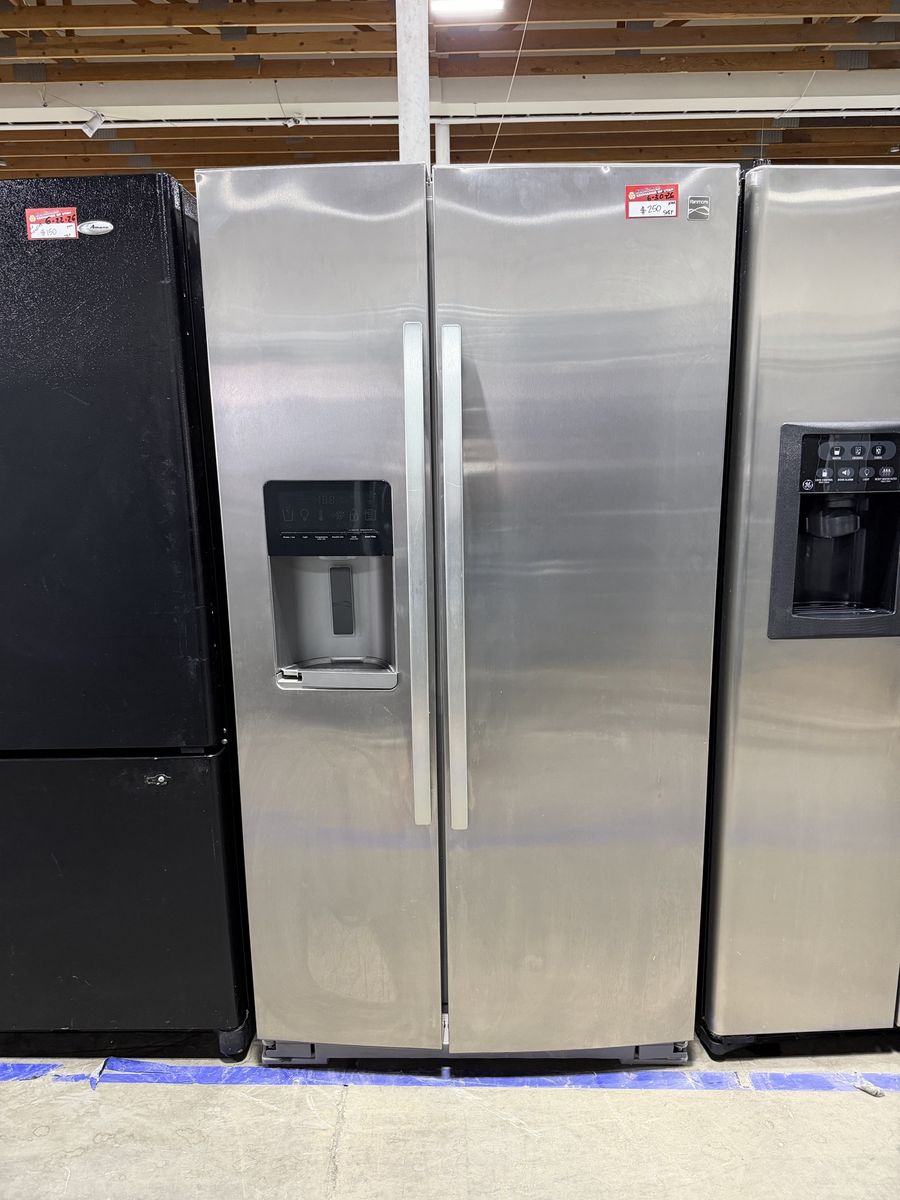 Kenmore Stainless Steel Side-by-Side Refrigerator with Warranty