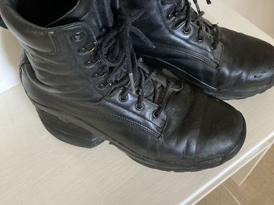 Z-COIL Black Workboot and Brown Outback Hiker Shoes