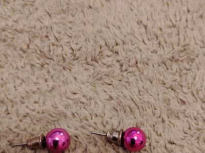 dark pink earrings