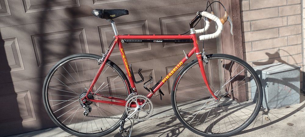 Pinarello Road Bike - Red Vintage Steel Frame with Campagnolo Components