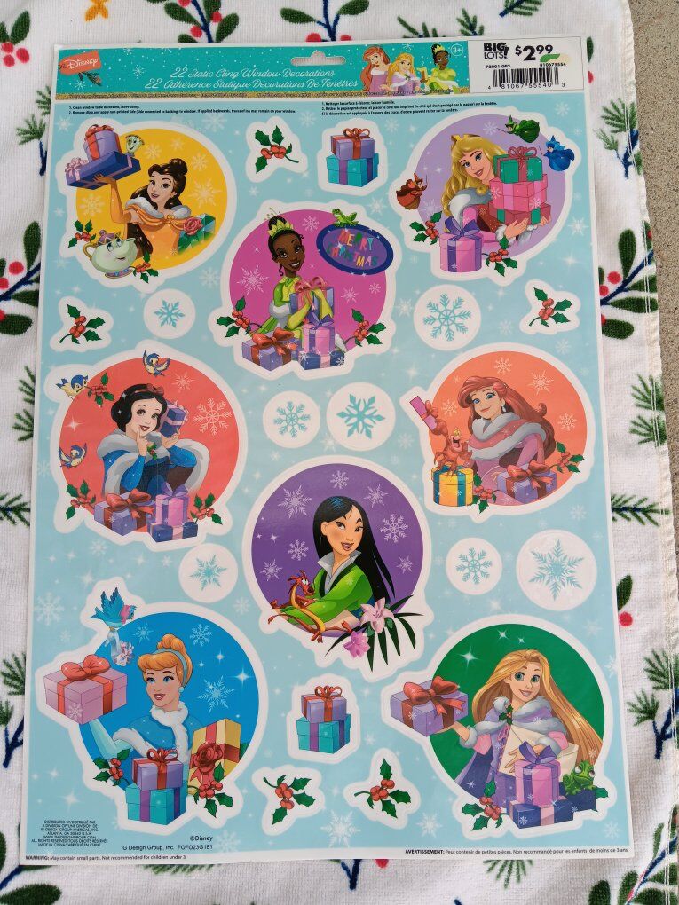 New Disney Princess Window Clings