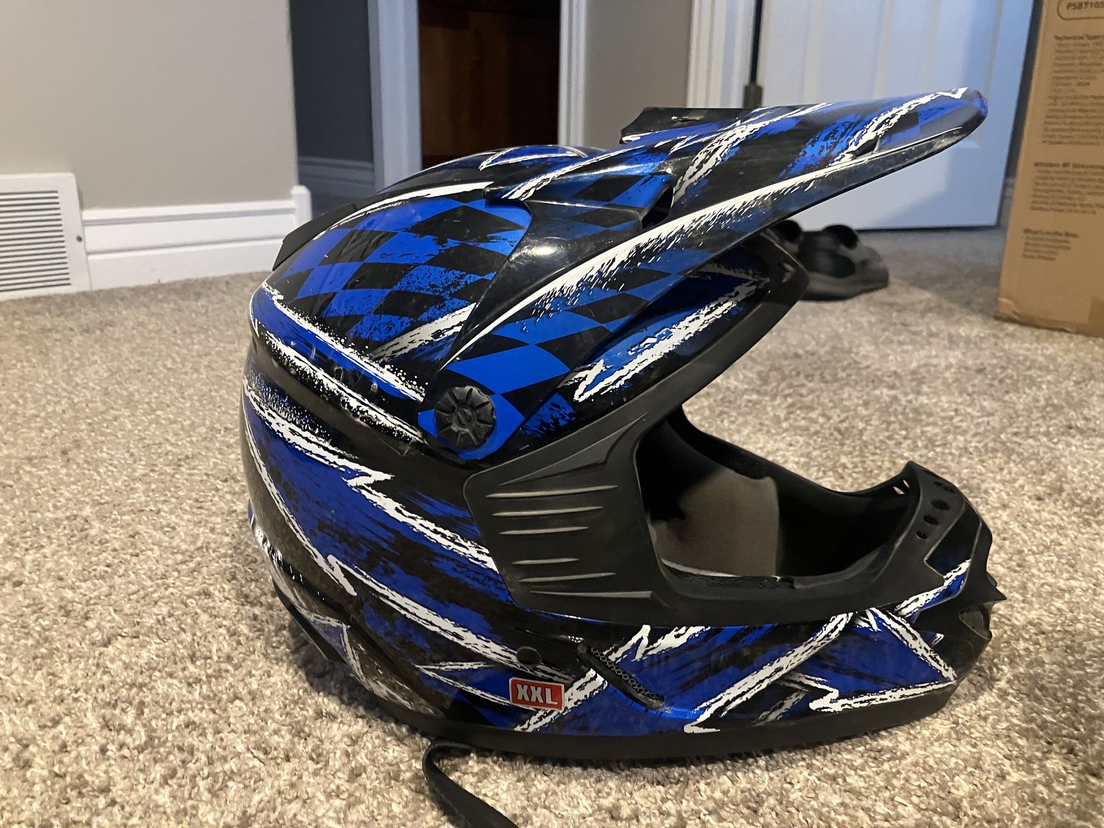 Fulmer AFX30 Off-Road Motocross Helmet Blue/Black Graphic - Size XXL (DOT/ECE Approved)