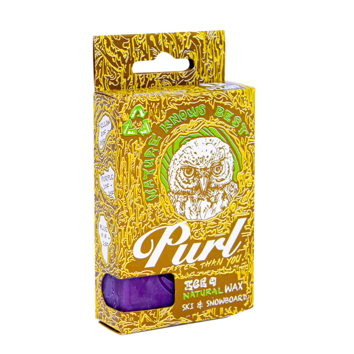 Purl Natural All-Temp Purple Ski & Snowboard Wax