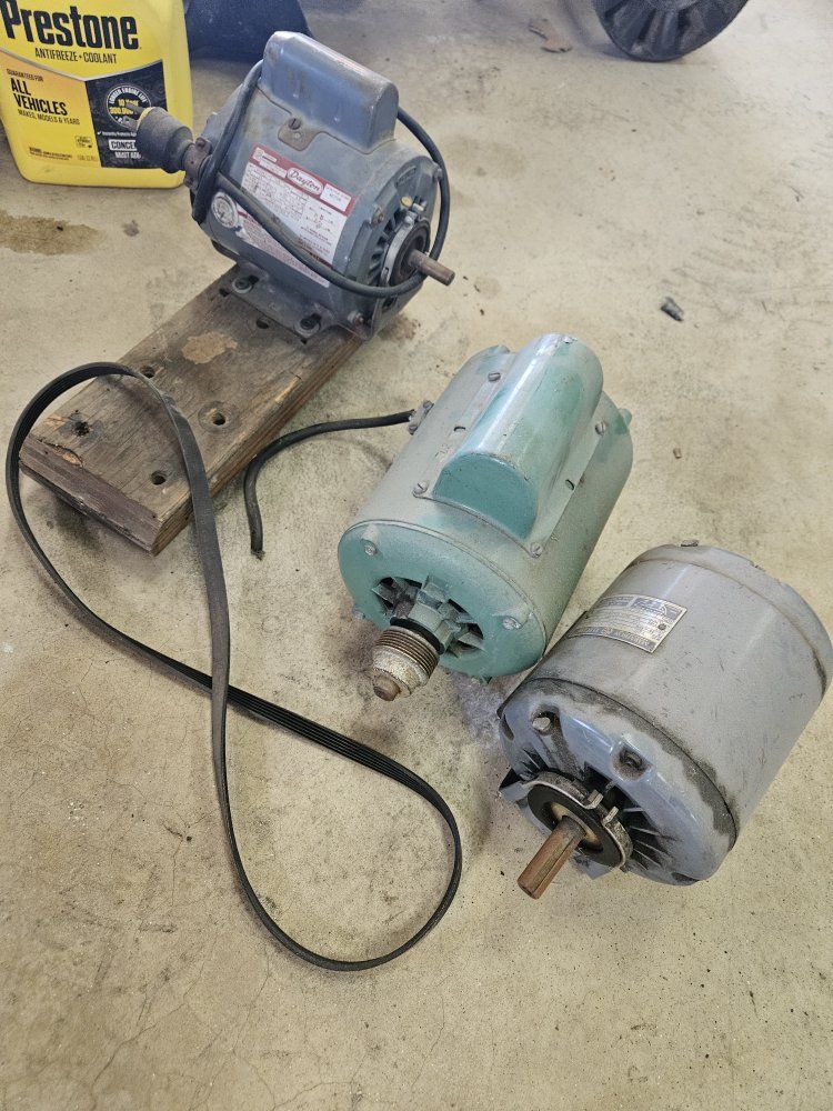 Dayton 6K924 1/4 HP Capacitor-Start Motor and 2 Marathon Electric Motors, 115V
