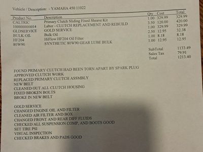 2004 Yamaha Kodiak 450 4×4