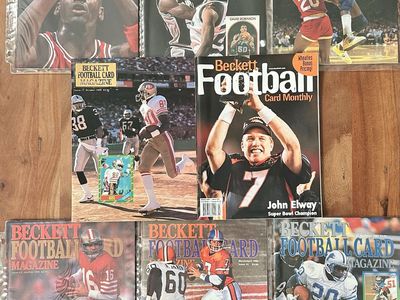 Vintage Beckett Card Magazine Collection – Michael Jordan Issue #1, Montana, Elway, Magic & Barry Sanders