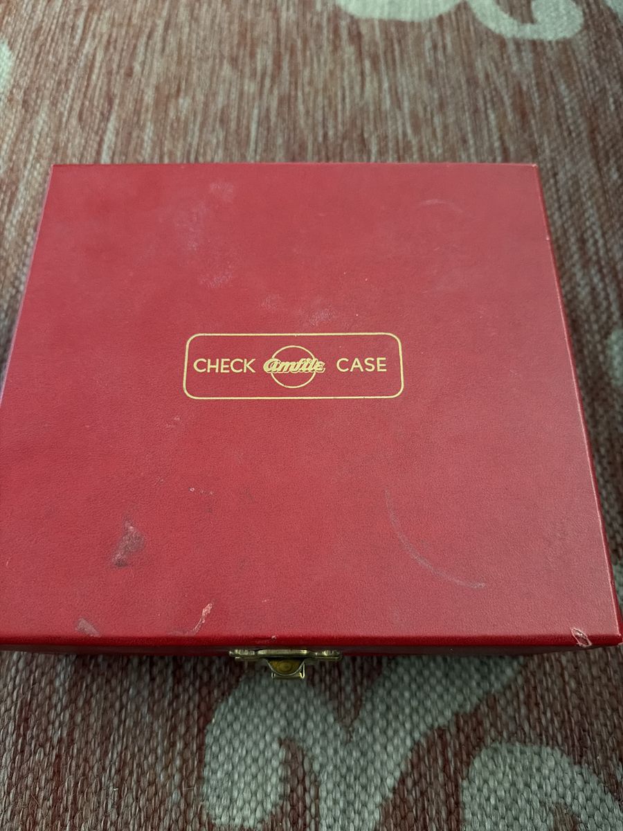 Vintage Amfile Check Case in Red