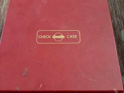 Vintage Amfile Check Case in Red
