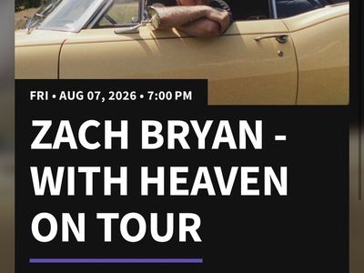 Zach Bryan Concert Tickets 2 - Rice-Eccles Stadium Salt Lake City UT - Aug 7, 2026