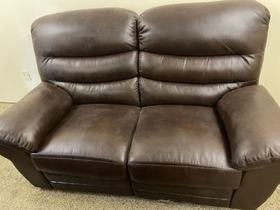Reclining Leather Love Seat