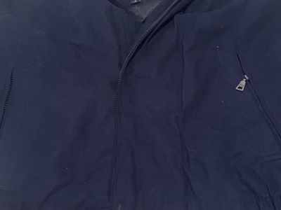 Men's Jos. A. Bank Navy Nylon Blend Jacket - Size M with Plaid Lining