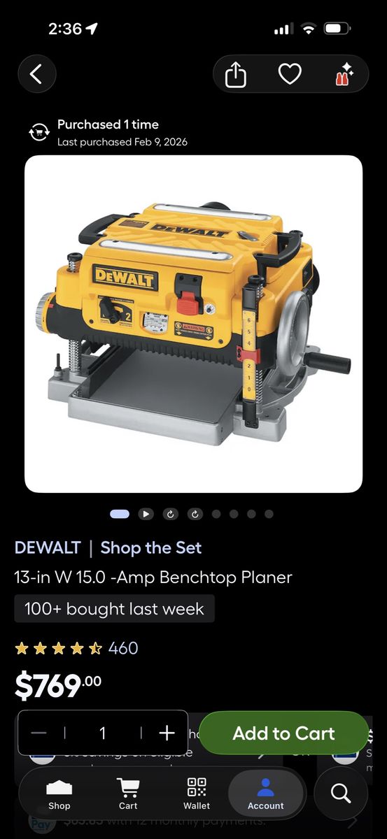 DEWALT DW735X 13-inch 15-Amp Benchtop Planer with Three-Knife Cutter-Head