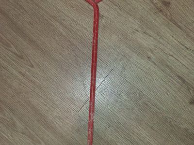 Red Steel Manhole Cover Puller & Utility Lifting Hook Tool