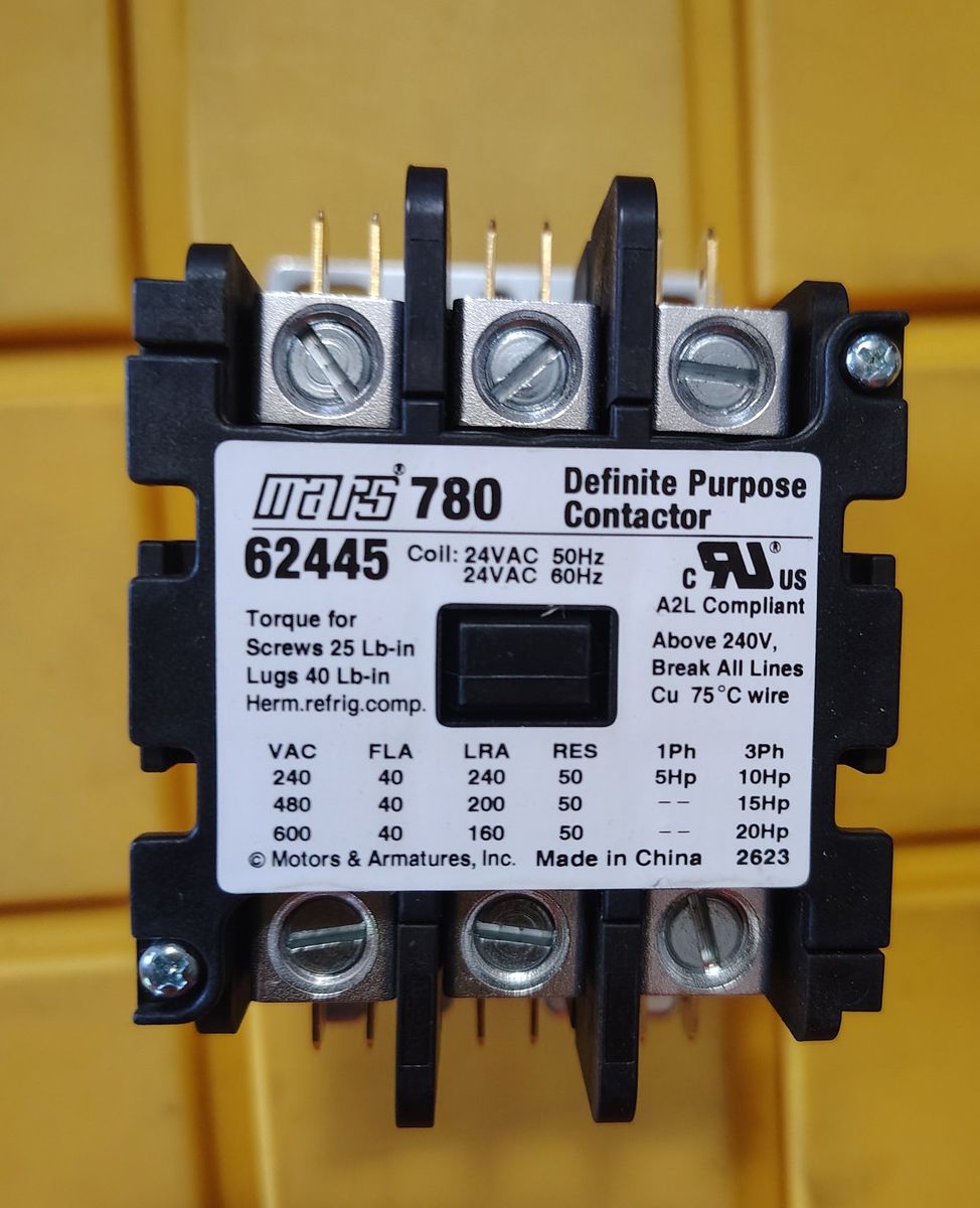 Mars 780 Definite Purpose Contactor part number 62445