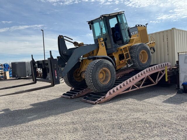 Loading/Unloading Heavy Duty Equipment Ramps