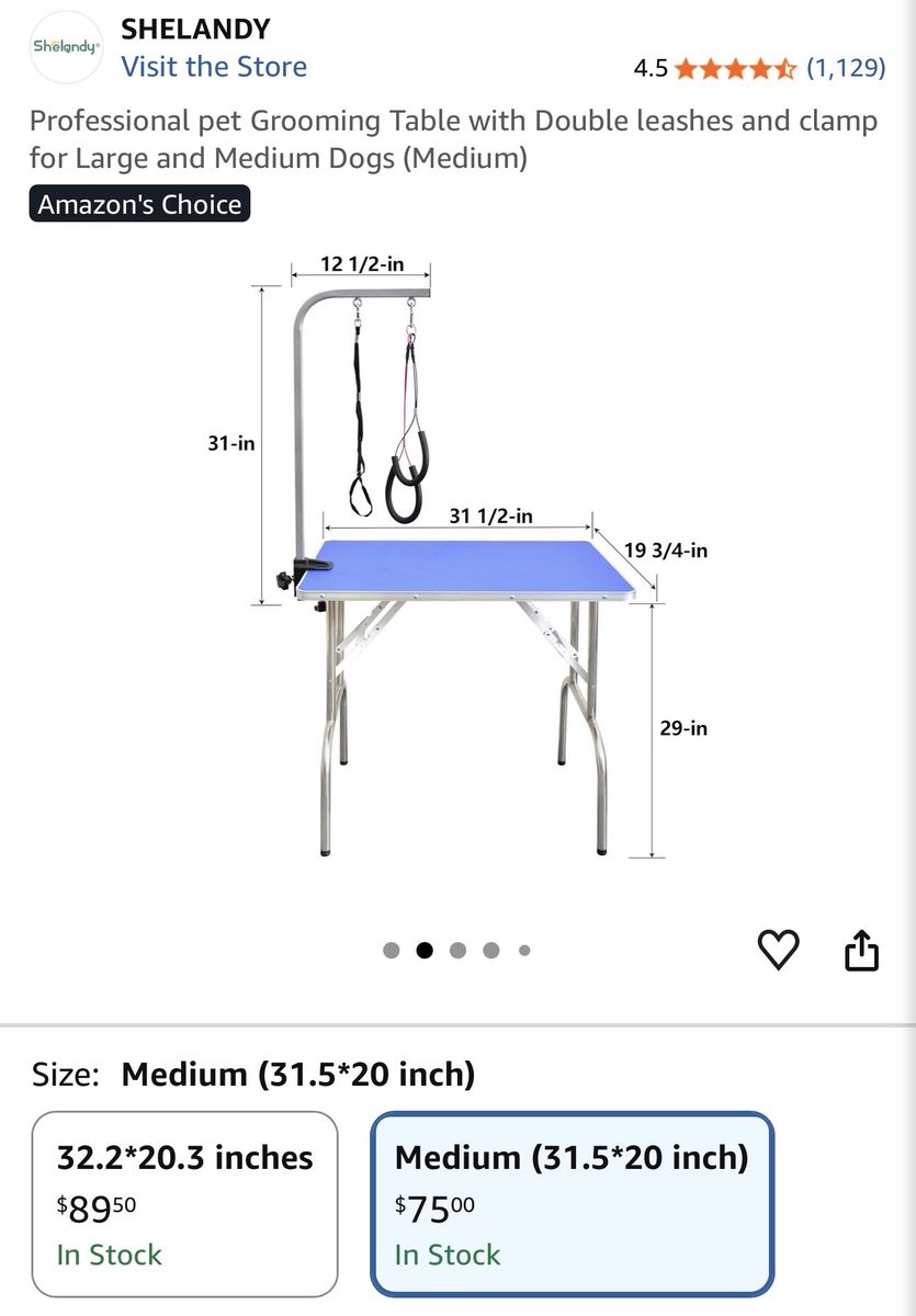 Pet grooming table